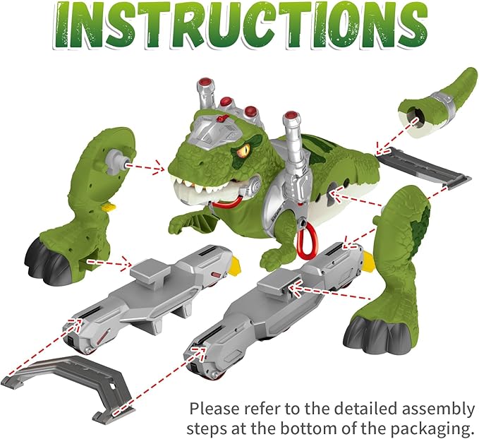 Dinosaur Ride On Toy Cars for Kids, Toddler Electric Ride On Toys with Music, Light & Smoke, 3-5 Year Old boy Gift, Preschool Kids Scooter Foot-to-Floor Walker for Indoor Outdoor