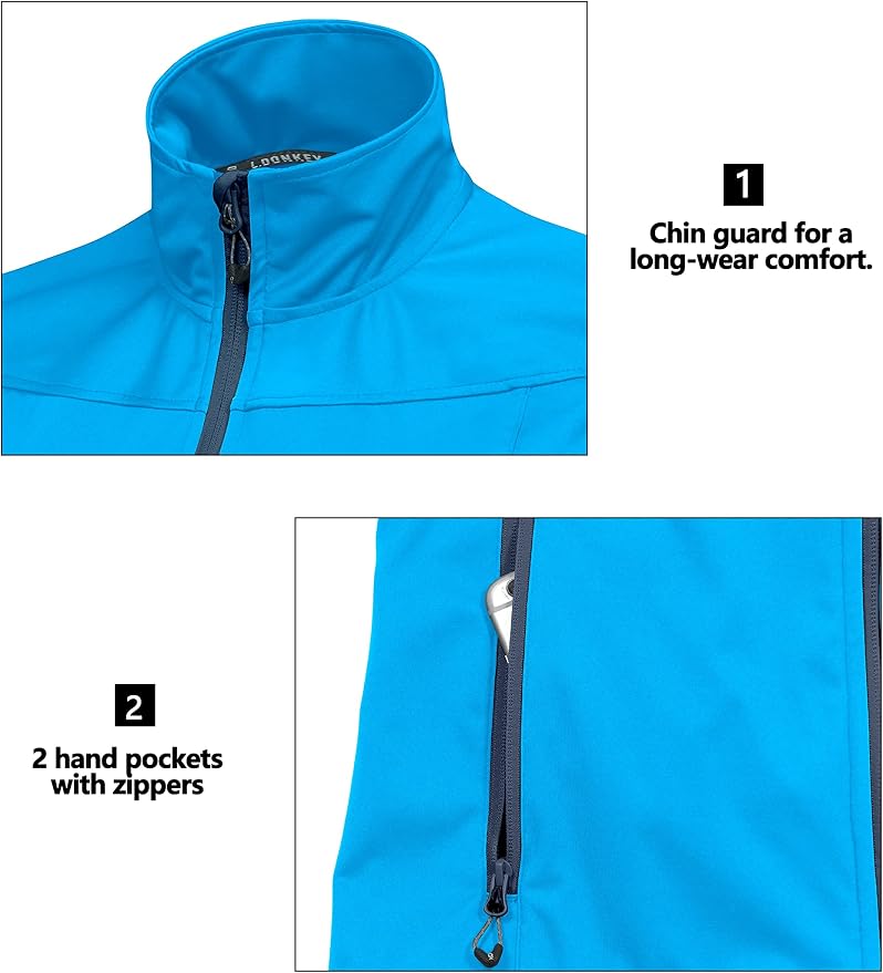 Little Donkey Andy Women's Lightweight Softshell Vest, Windproof Sleeveless Jacket for Running Hiking Travel
