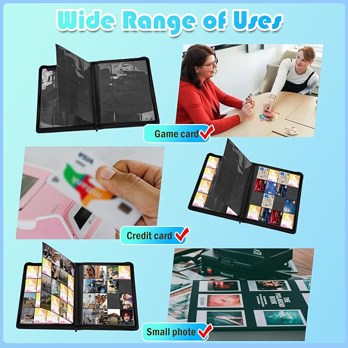 Premium 1000+ Pockets Trading Card Binder, 16-Pocket Ringless Side-Loading Album for TCG, MTG, Lorcana, Sports & Standard-Size Cards
