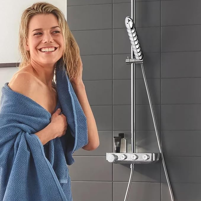 Shower Enema 5 Holes Shower Douche Attachments - Deluxe Aluminium Shower Head Anal/Vaginal Cleaning Kit with Velvet Carry Bag Shower Douche Nozzle for Men Women