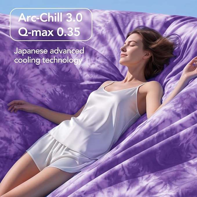 Cooling Blanket 80''x88'' for Hot Sleepers, Arc-Chill Q-Max>0.35 Double Sided Cold Blankets for Night Sweats, Cool Soft Lightweight Summer Blanket for Sofa Bed Couch, Gifts for Women Queen