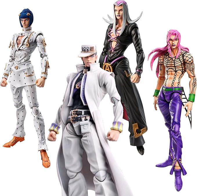 Kujo Jotaro Figures Bruno Bucciarati/Leone Abbacchi Anime Figure Statues Ultra Movable Action Figurine Ornaments