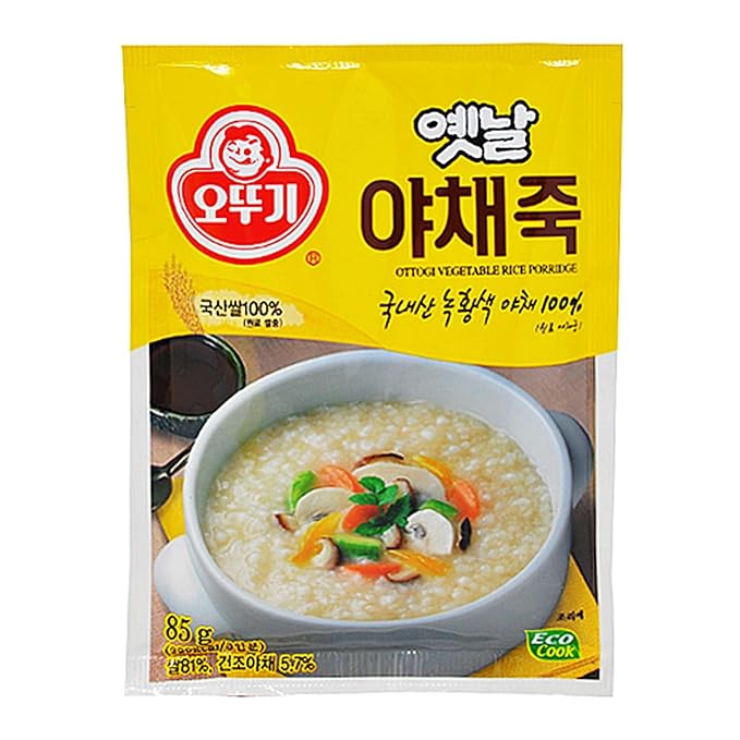 Ottogi Vegetable Rice Porridge Mix, Ready to Cook, 85g