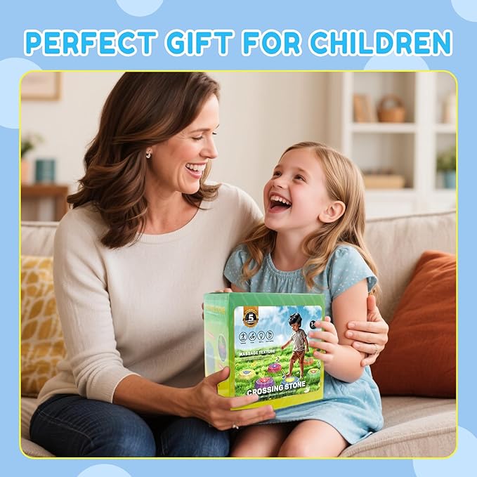 Stepping Stones for Kids with Light & Music, Indoor & Outdoor Toys for Toddlers Kids Ages 3+,Toddler Sensory Toy for Obstacle Course Coordination