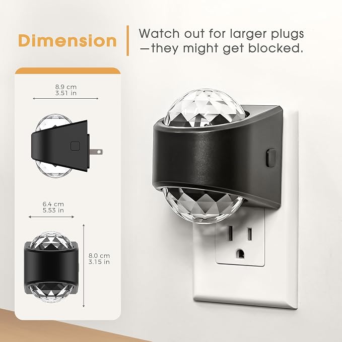 Night Light, Night Lights Plug into Wall, Night Light for Bedroom | Dimmable Brightness, 2 Pack LED Dusk to Dawn Nightlight for Nursery, Bathroom, Home Decor, Gaming Room, Daylight White 5000k