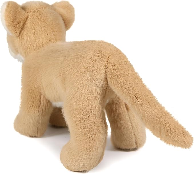 Ice King Bear Realistic Lion Cub Plush Toy - Lifelike Stuffed Animal with Soft Fur, 8 Inches Standing Plushie for Kids, Home Decor, and Collectors
