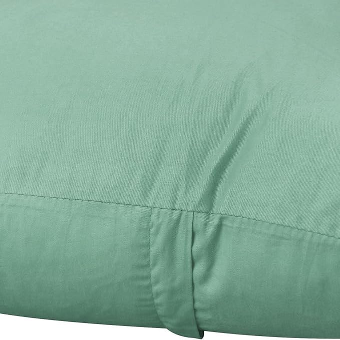 Thmyo 4-Pack 100% Cotton Comfortable Solid Decorative Throw Pillow Case, Square Cushion Cover Pillowcase Sublimation Blank Pillow Covers DIY Throw Pillowcase for Sofa(16x16 inch/ 40x40cm,Mist Green)