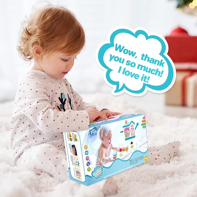 Toddler Bath Toys for 3 4 5 6 7 8 Years Old Girls, Bubble Ice Cream Maker Bath Toy, Shower Toys, Toddler Bath Toys Age 2-4, Bathtub Bubble Machine, Toy for 3 4 5 6 7 8 Years Old Boys Girls