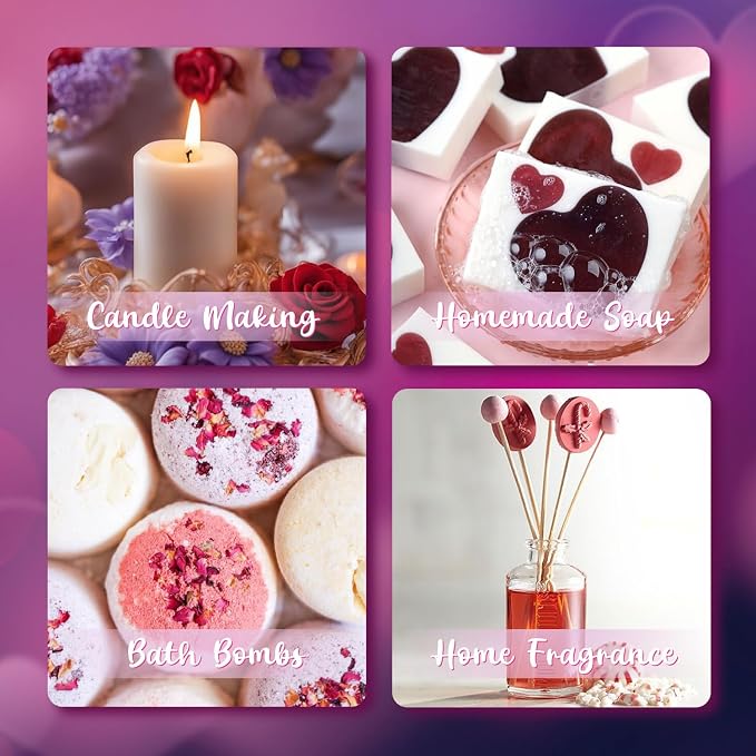 Love Fragrance Oil Gift Set, ARVIDSSON Romance Essential Oils for Candle Making, Romantic Scented Oil - Love Potion, Sweet Heart, Date Night and More, Gift for Women