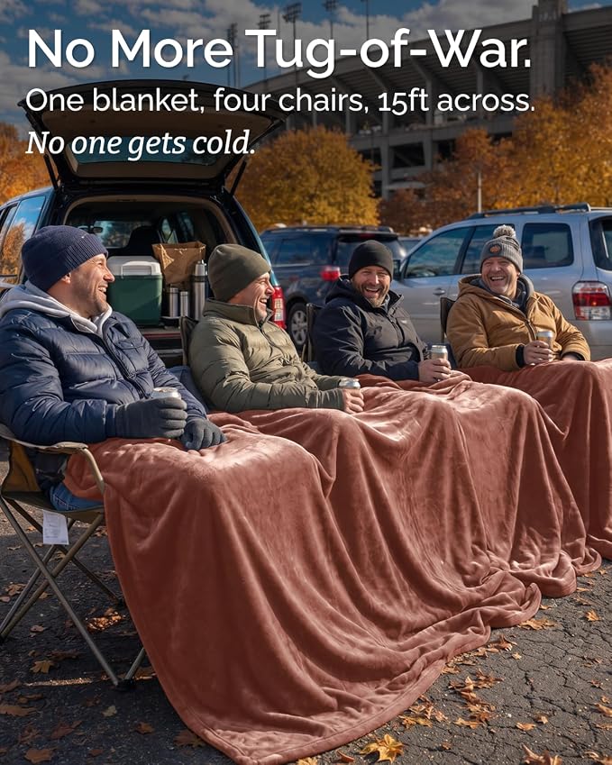 Ultra Soft Fleece Blanket Giant Blanket Size - Flannel Fleece Luxury Blanket - Lightweight for Couch Bed Chair - Thick, Warm and Breathable - All Season Cozy, Mocha Mousse