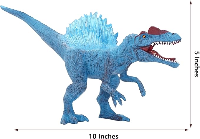 Gemini&Genius Spinosaurus Dinosaur Toy for Kids, Spinosaurus Dinosaur Action Figure with Moveable Mouth, Great Gift, Birthday Cake Topper, Room Decoration, Collection Dino Toys for Kids