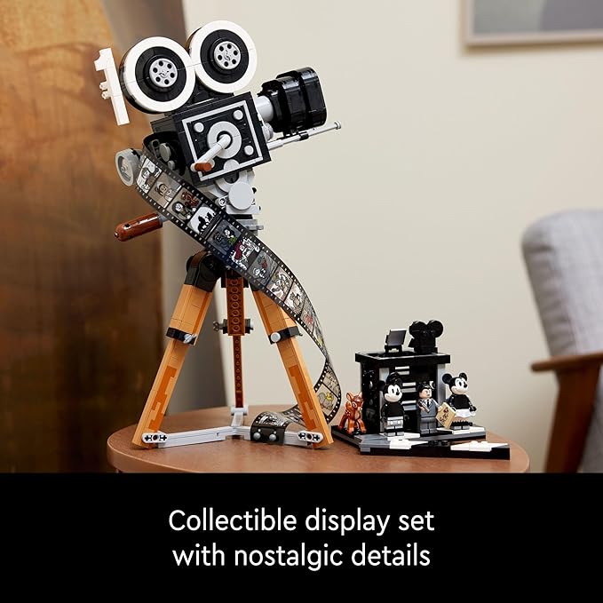 LEGO Disney Walt Disney Tribute Camera Building Set - Bedroom or Office Decor for Men & Women, Ages 18+ - Collectible Craft Model Kit - Gift Idea for Fans - 43230