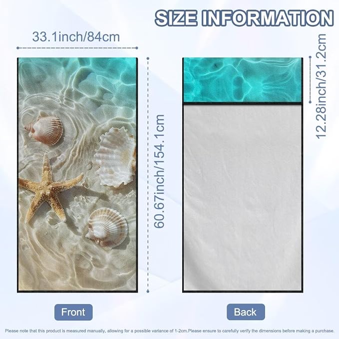 INSTANTARTS Beach Starfish Car Seat Towel Covers Yoga Towel Car Seat Cover Swimming SUV/Truck Seat