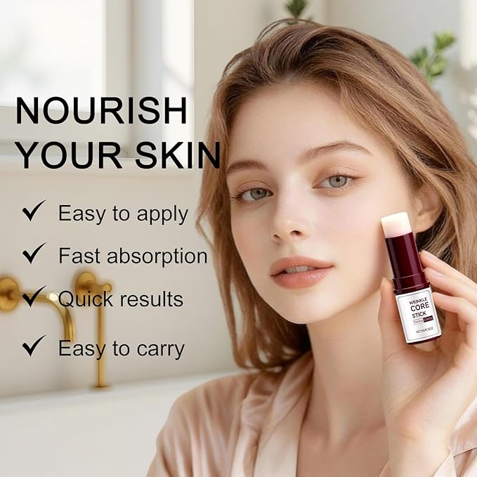 Retinol Eye Balm Stick – Anti-Aging Wrinkle Core Stick for Eyes, Face & Neck, Reduces Wrinkles & Dark Circles, Hydrating & Firming Under Eye Cream with Niacinamide, Travel-Friendly 0.32 oz
