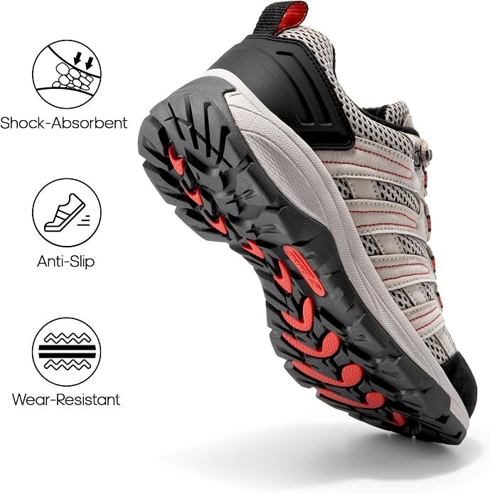 NORTIV 8 Women's Lightweight Hiking Shoes | Breathable Walking Sneakers Slip-Resistant For Outdoor Work Travel Daily Wear Wander