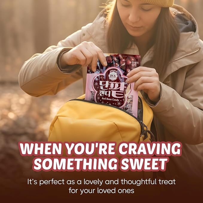 COELO Red Bean Candy 8.81oz (250g) | Korean Red Bean & Sea Salt | Sweet & Salty Flavor Hard Candy Korea Snack | Office Pantry Travel Camping Party K-Food Individually Wrapped On-The-Go Snack 단팥 캔디