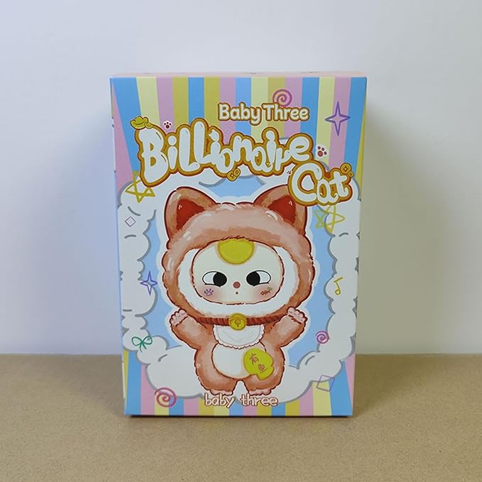 Baby Three Billionaire Lucky Cat Series Box Toys, Cat Theme Mystery Box Plush Doll Stuffed Toys Bag Pendant Charm Birthday Gift, Random 1PC
