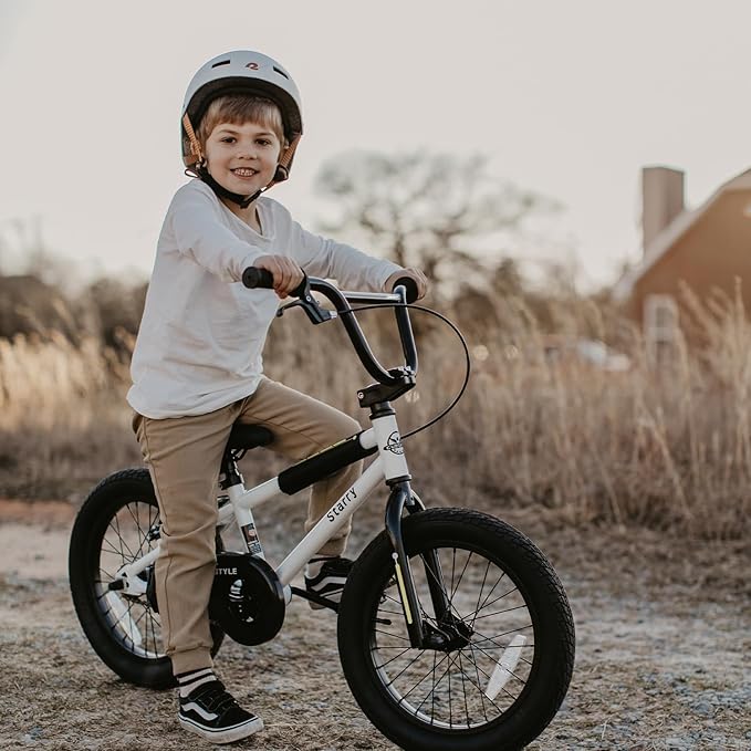 12 14 16 18 Inch Kids Bike BMX Style Bicycle with Training Wheels Coaster Brake for 2-10 Years Old Toddlers Boys Girls Multiple Colors