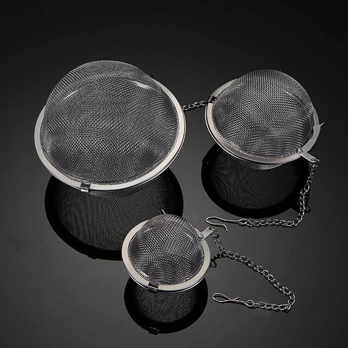 2PCS Premium Tea Infusers for Loose Leaf Tea - Upgraded Tea Strainers and Tea Balls for Flavoring Herbal Spices and Seasonings