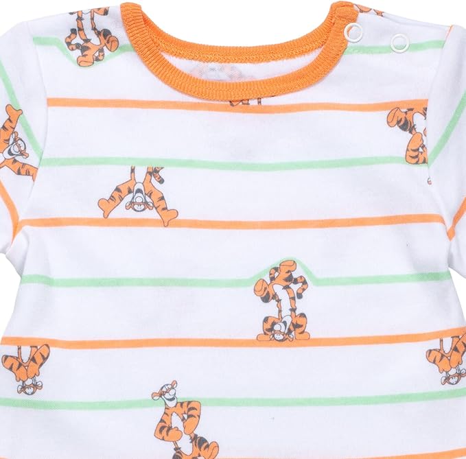 Disney Winnie the Pooh Baby Short Overalls, T-Shirt & Hat 3 Piece Outfit Set Newborn to Infant Sizes (0-24 Months)