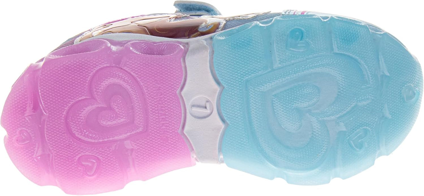 Girls Character Shoes Light Up Shoes LED Athletic Shoes for Girls Disney Princess Moana Little Mermaid Stitch Minnie Frozen Paw Patrol (Sizes: 5-10 Toddlers / 11-12 Little Kid)