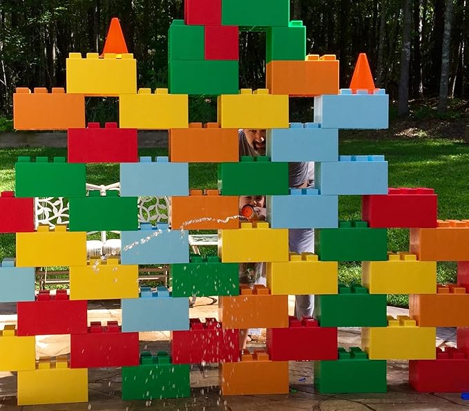 EverBlock 12” x 6” Full Size Building Block Finishing Cap Bulk Pack | Giant Building Blocks | Easy to Connect & Reuse | Indoor & Outdoor Use | Build Displays & Structures | Green
