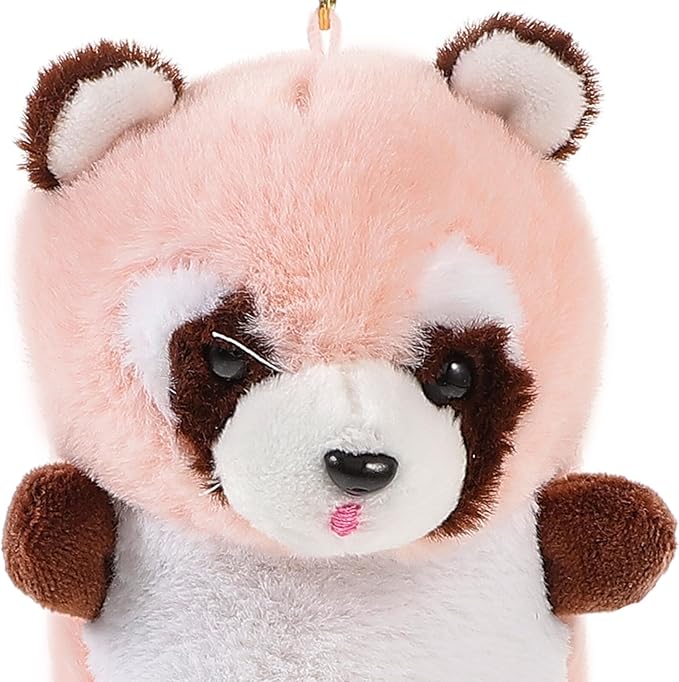 Raccoon Keychains Plush Stuffed Keychain Cute Soft Plush Raccoon Keychain Animal Pendant Toy Jewelry for Bag Purse