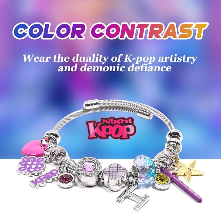 AICase for Kpop Bracelets Merch Gifts Toys Stuff Inspired Bracelets Friendship K_Pop Outfit Cosplay Costume Merchandise Jewelry Gifts for Fans Women Birthday Christmas Stocking
