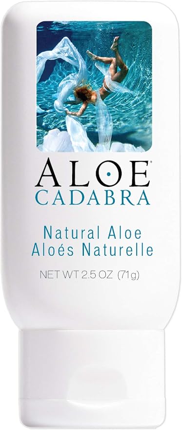 Aloe Cadabra Natural Water Based Personal Lubricant and Vaginal Moisturizer, Organic Aloe Lube for Men, Women and Couples, Non-Staining, pH Balanced (Unscented 2.5 Ounces, 1 Pack)
