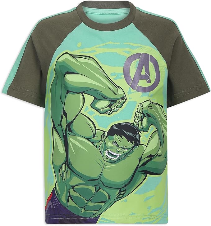 Marvel Boys' Marvel Avengers Boy's 4-Pack Superhero Short Sleeve Tee Shirt Set