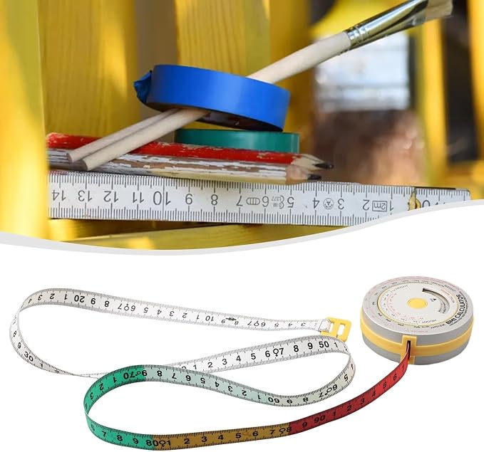 BMI Body Mass Index Retractable Tape Measure, Push-Button Locking Diet Tool for Waist Hip Arm Chest Thigh, Accurate Plastic Ruler for Fitness Tracking, 150cm/200cm(yellow)