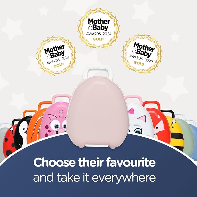 My Carry Potty - Blush Pink Travel Potty, Award-Winning Portable Toddler Toilet Seat for Kids to Take Everywhere