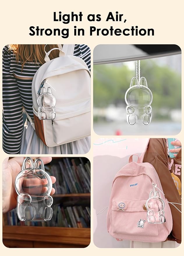 Protective Case Compatible with Have A Seat Figure-Clear PVC Portable Storage Box with Keychain, Dustproof Scratch-Resistant Collector Display Compatible with Sitting Series (Figure Not Included)