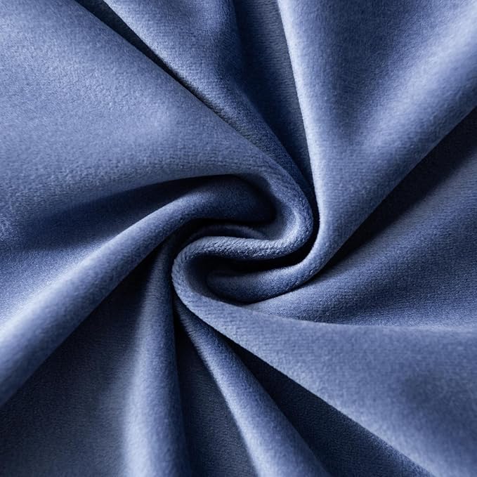 Throw Pillow Covers Set of 2 for Couch Bed Velvet Cushion Cover 14x14,Blue | Decorative Pillow Covers with Invisible Zipper for Sofa Living Room Bedroom Home Decor Modern