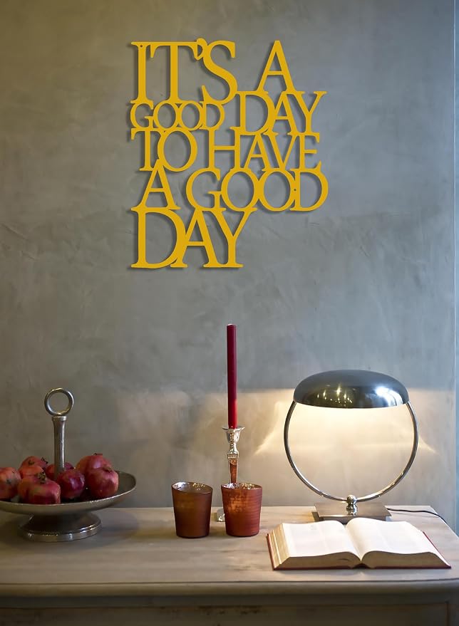 Benziso Motivational Metal Wall Art Inspirational Wall Decor Positive Quotes Wall Decor for Office Living Room Encouragement Gifts (Gold)