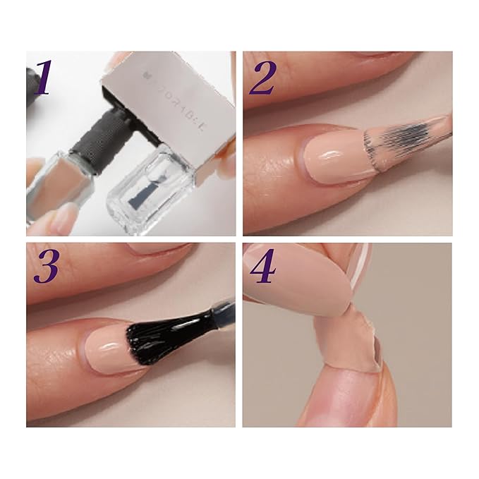 Vegan Nail Polish 3pc Set – Burgundy & Metallic Rose Gold + Clear Top Coat | Halal, Water-Based, Breathable, Chip-Resistant, 0.51 fl oz