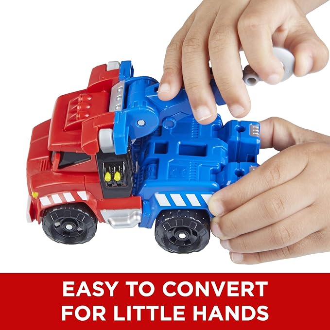 Transformers Playskool Heroes Rescue Bots Optimus Prime, 4.5-Inch Action Figure, Kids Converting Robot Toy, Ages 3+ (Amazon Exclusive)