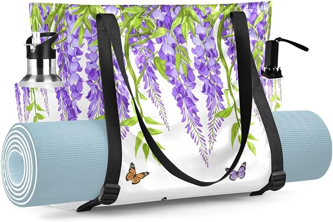 MCHIVER Yoga Bag for Women Men Large Yoga Mat Bag with Adjustable Strap Workout Bags Totes for Pilates Yoga Travel
