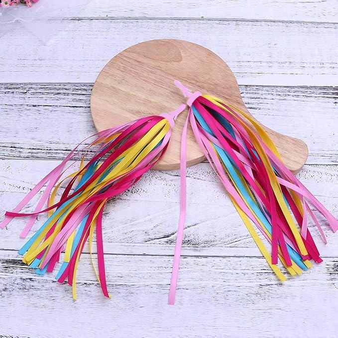 Kids Bike Basket, Wicker Handlebar Bicycle Basket for Girls With Unicorn Necklace, Bell, Streamers, Stickers Decoration Accessories Set
