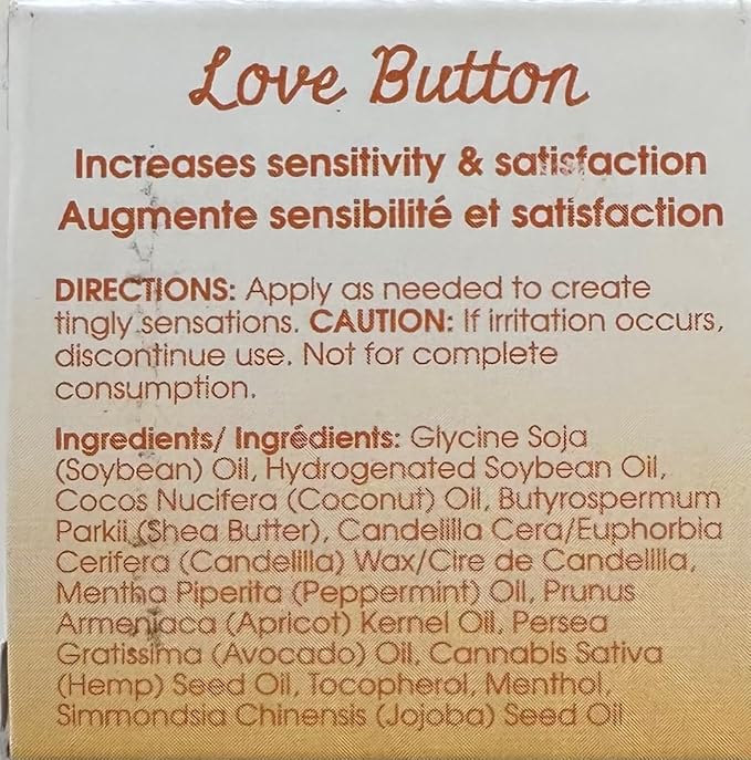 Alexie Love Button, Sensual Balm for Men and Women, Enhances Desire, Tingly Sensation, Portable Tin