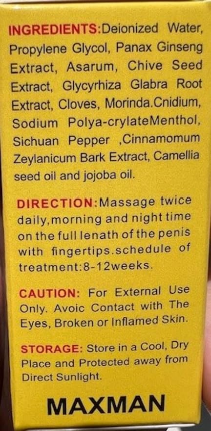 XXXL Man Extra Power Strength Massage Essential Oil 0.34 FL OZ (MXY)