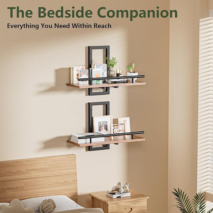 Sbosbo Floating Shelves for Wall Plant Shelf Indoor Wall Mounted Shelves | Wall Planters for Indoor Floating Plant Shelves for Bedroom, Living Room, Kitchen, Office, Bathroom Decor (3 Pack)