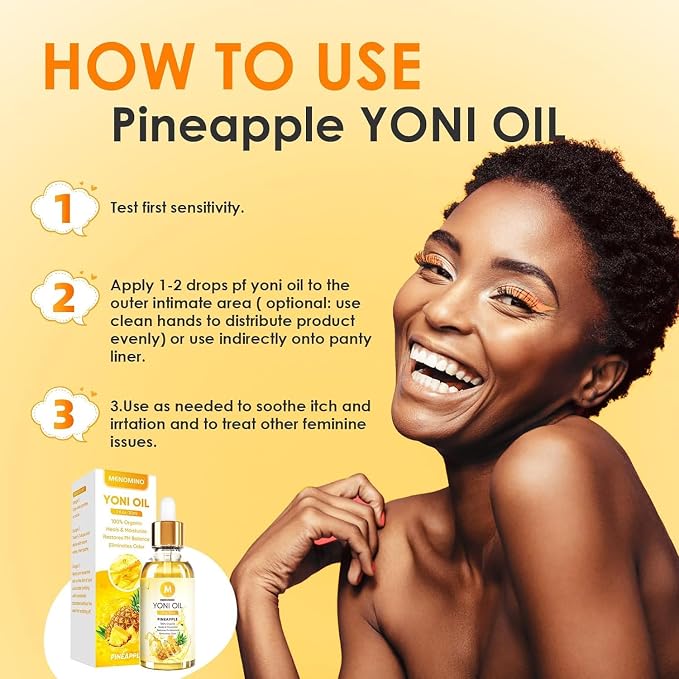3 Pack Yoni Oil Feminine Oil for Women pH Balance - Feminine Deodorant with Pineapple Peach Strawberry Essential Oil, 1 fl oz/pc
