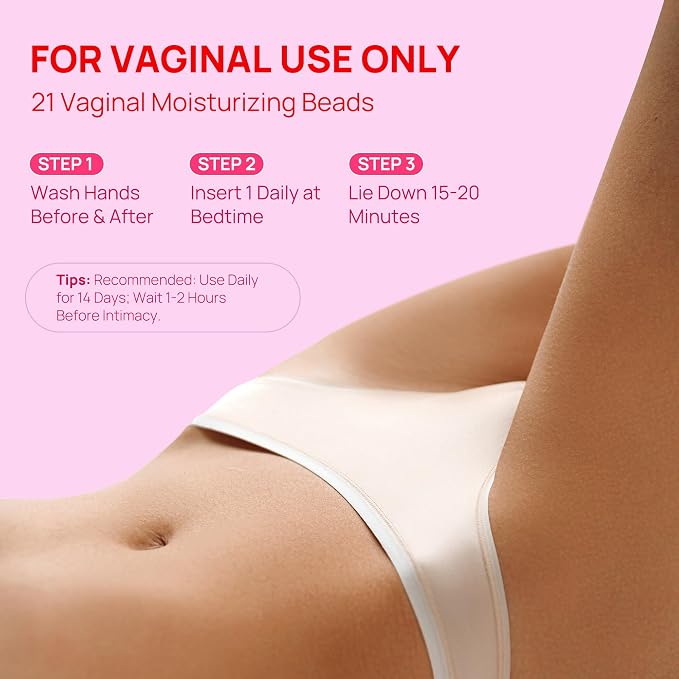 Long Lasting Vaginal Moisturizer for Women, 15mg Hyaluronic Acid with 3% Vitamin E, Vaginal Dryness Relief, Balances pH, Feminine Moisturizer for Discomfort & Odor Control, 21 Count