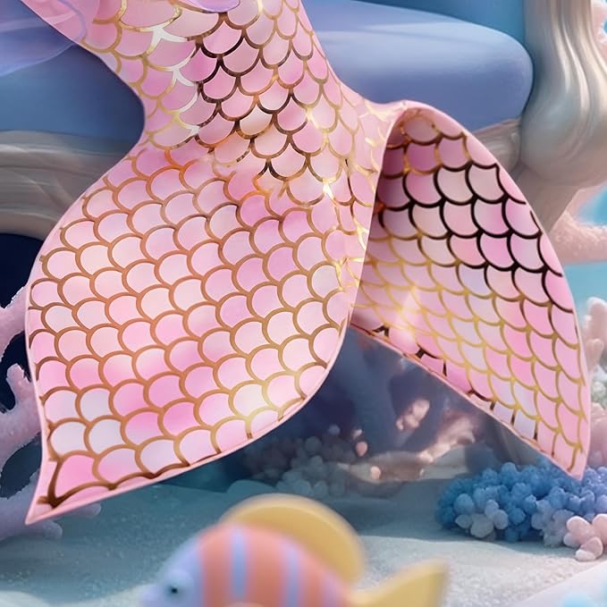 BABESIDE Mermaid Baby Doll - 17-Inch Realistic Soft Baby Dolls with Playful Mermaid Tail & Accessories Easy to Carry Mermaid Toys for 3 4 5 6 7 8 9 Years Girls Birthday Gift, Pretend Play & Christmas