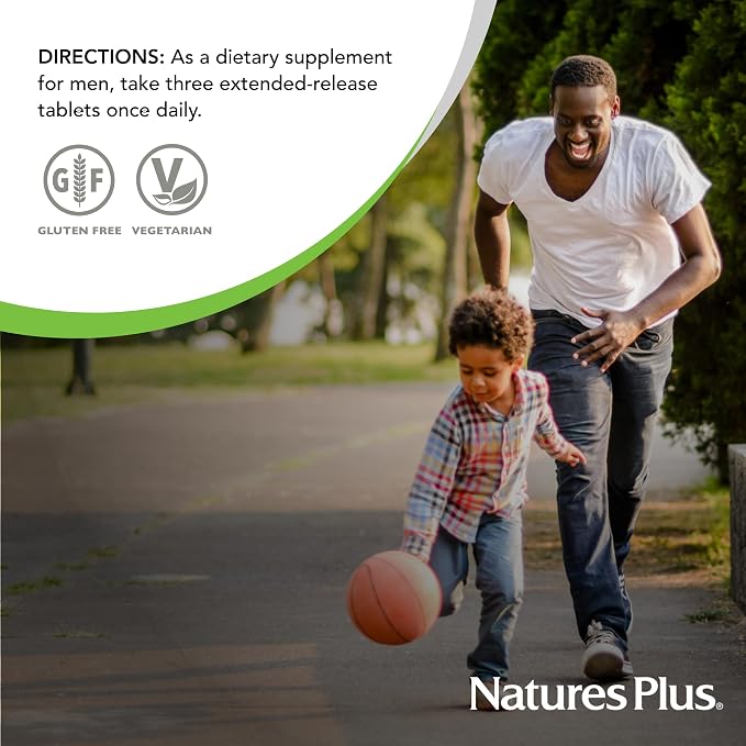 NaturesPlus Ultra GHT Male Extended Release Bilayer Tablets - 90 Vegetarian Supplements - Maximum Strength Natural Testosterone & Human Growth Hormone Boost- Gluten-Free - 30 Servings