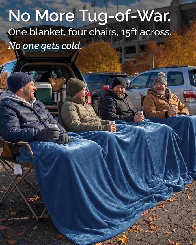 Ultra Soft Fleece Blanket Giant Blanket Size - Flannel Fleece Luxury Blanket - Lightweight for Couch Bed Chair - Thick, Warm and Breathable - All Season Cozy, Royal Blue
