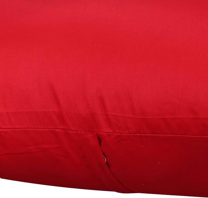 Thmyo 4-Pack 100% Cotton Comfortable Solid Decorative Throw Pillow Case Square Cushion Cover Pillowcase Sublimation Blank Pillow Covers DIY Throw Pillowcase for Couch Sofa Bed(26x26inch/66x66cm,Red)