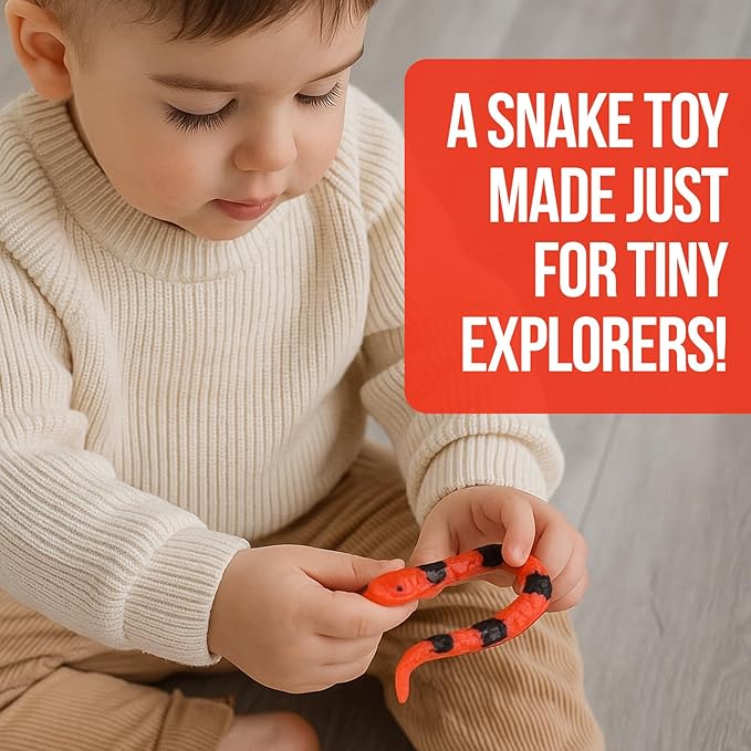 Color Changing Snake Toys โ 6 Pack Stretchy Reptile Fidgets for Kids โ Sensory Water Creatures for Bath, Pool, Party Favors, Easter Basket, Classroom Prizes โ Heat Reactive Slithering Animals