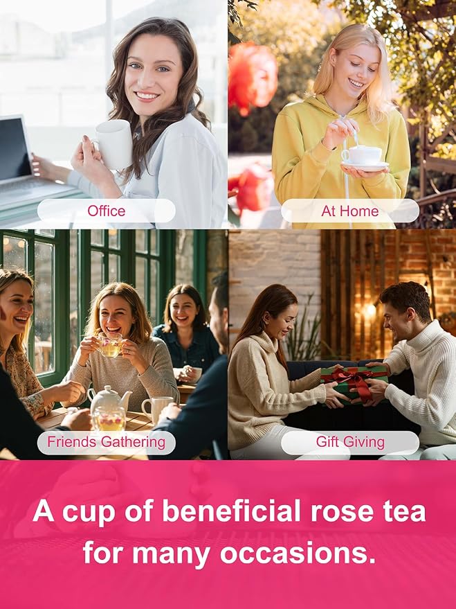 TeeLux Rose Buds Tea Loose Leaf, 5.3oz/150g, Natural Dried Rose Buds Herbal Tea, Culinary Food Grade Rose Flowers for Drinks, Baking, DIY Beauty, Crafts, Caffeine Free